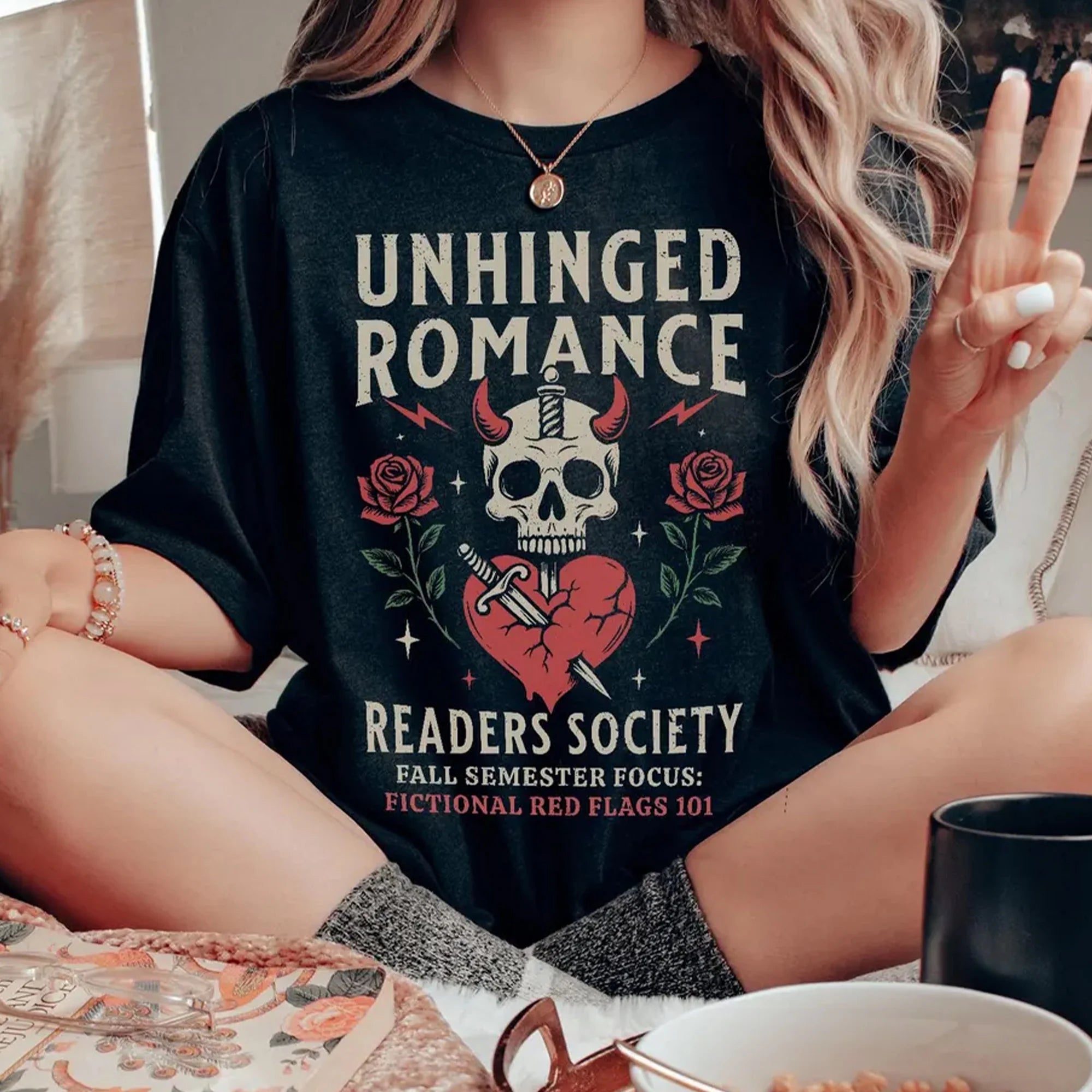 Dark Romance T-Shirt Booktrovert Shirt Smut Reader Shirt Spicy Reader Shirt Dark Academia Clothing Book Lover Gift Halloween Bookish Shirt