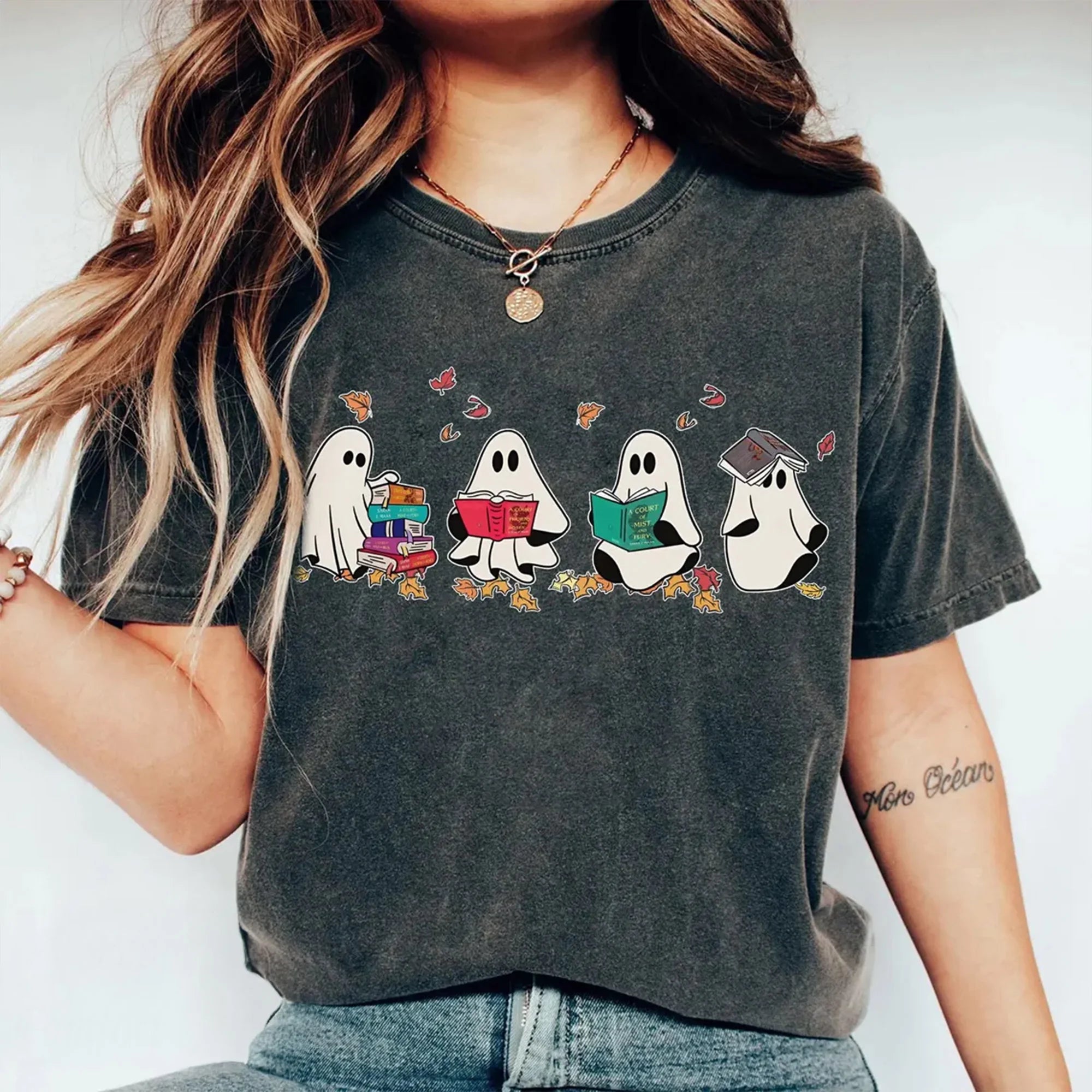 Acotar Ghost Bookish Halloween Shirt, Acotar Ghost Sweatshirt, Throne Of Glass Halloween Shirt, Sjm Halloween Shirt, Bookish Ghost Shirt