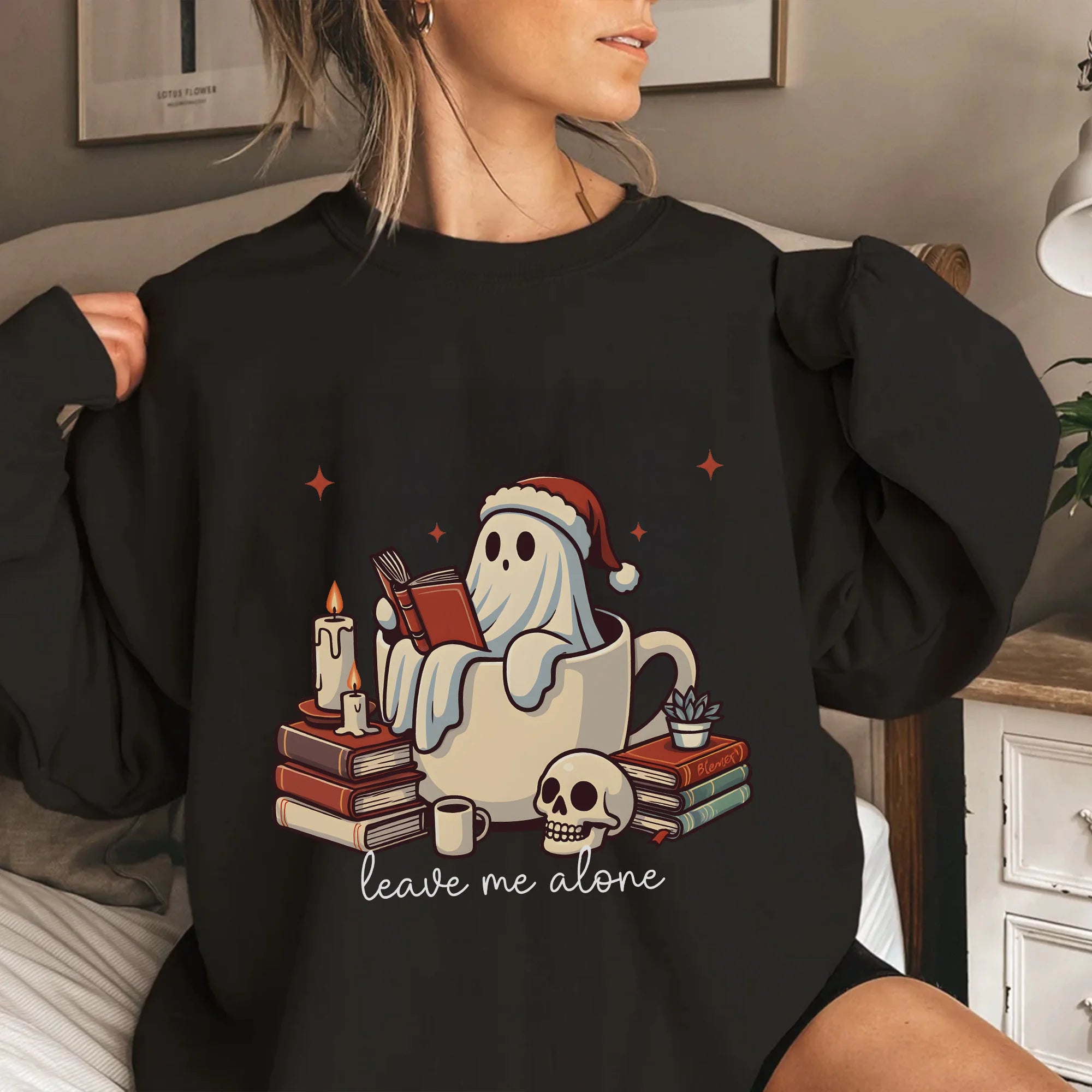 Retro Ghost Reading Books Sweatshirt, Librarian Ghost Halloween, Teacher Gift, Halloween Teacher Sweatshirt, Halloween Shirt, Boo School