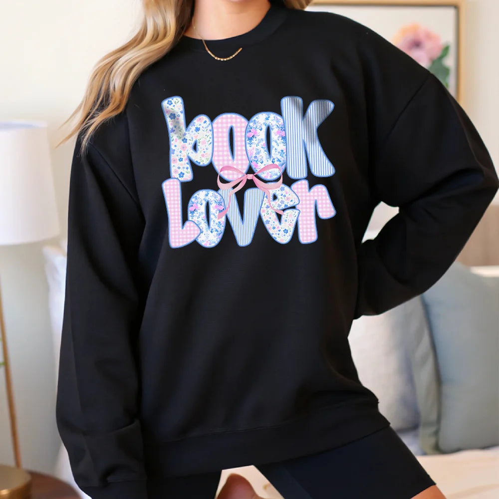 Cute Book Lover Sweatshirt, Reading Club, Bookworm Crewneck, Librarian Gift, Bookish Merch, Reader, Teacher Gift, Book Girly Top, Read Book