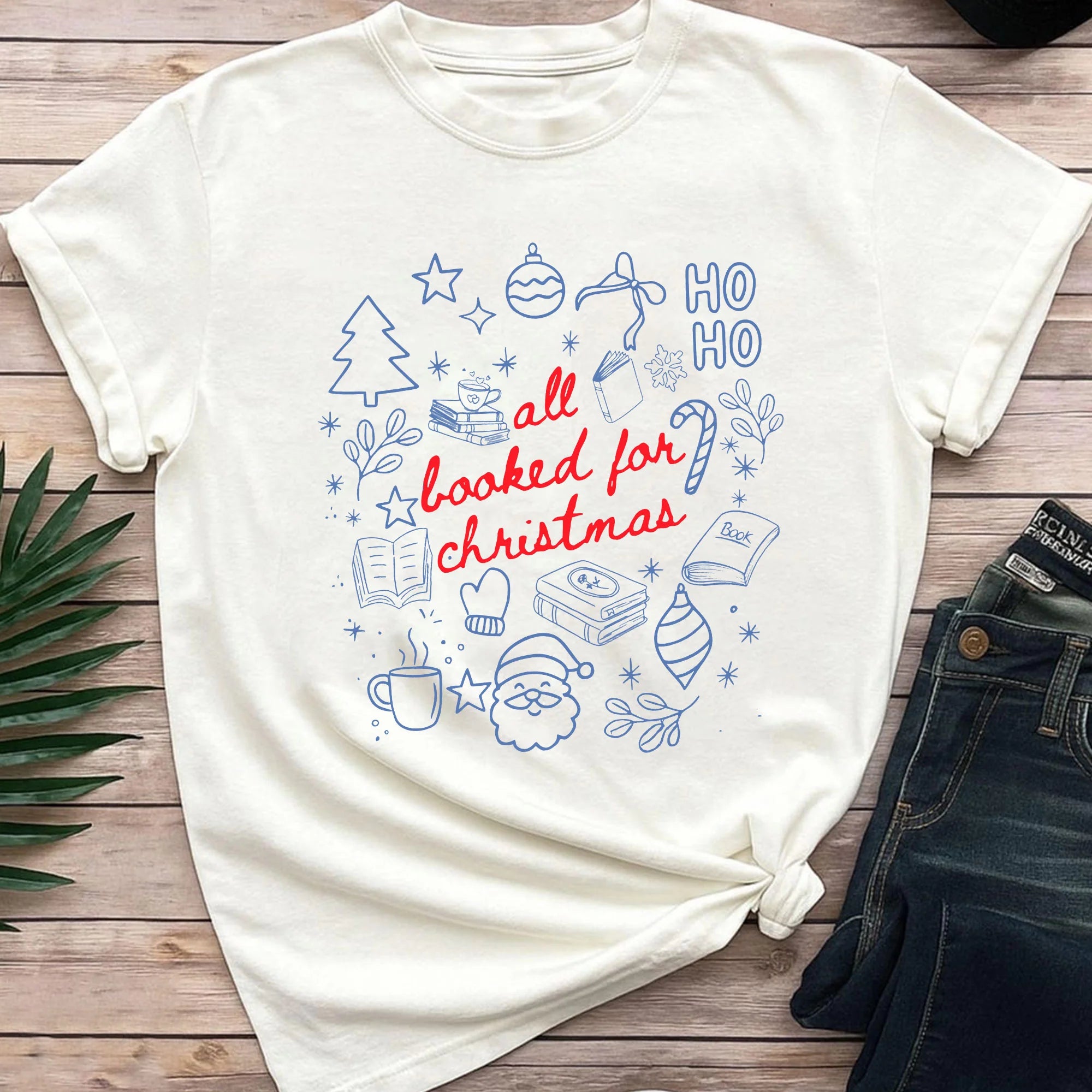 Comfort Colors Christmas Book Lover T-Shirt, Holiday Read Books Tee