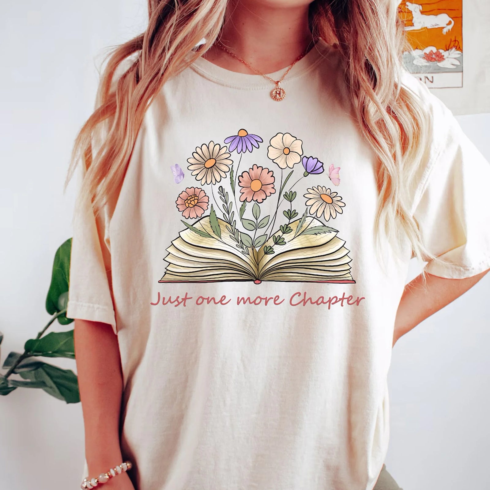 Comfort Colors® Just One More Chapter T-Shirt, Librarian Shirt, Funny Reading Shirt, Bookish Shirt, Bookworm Shirt, Gift for Book Lovers