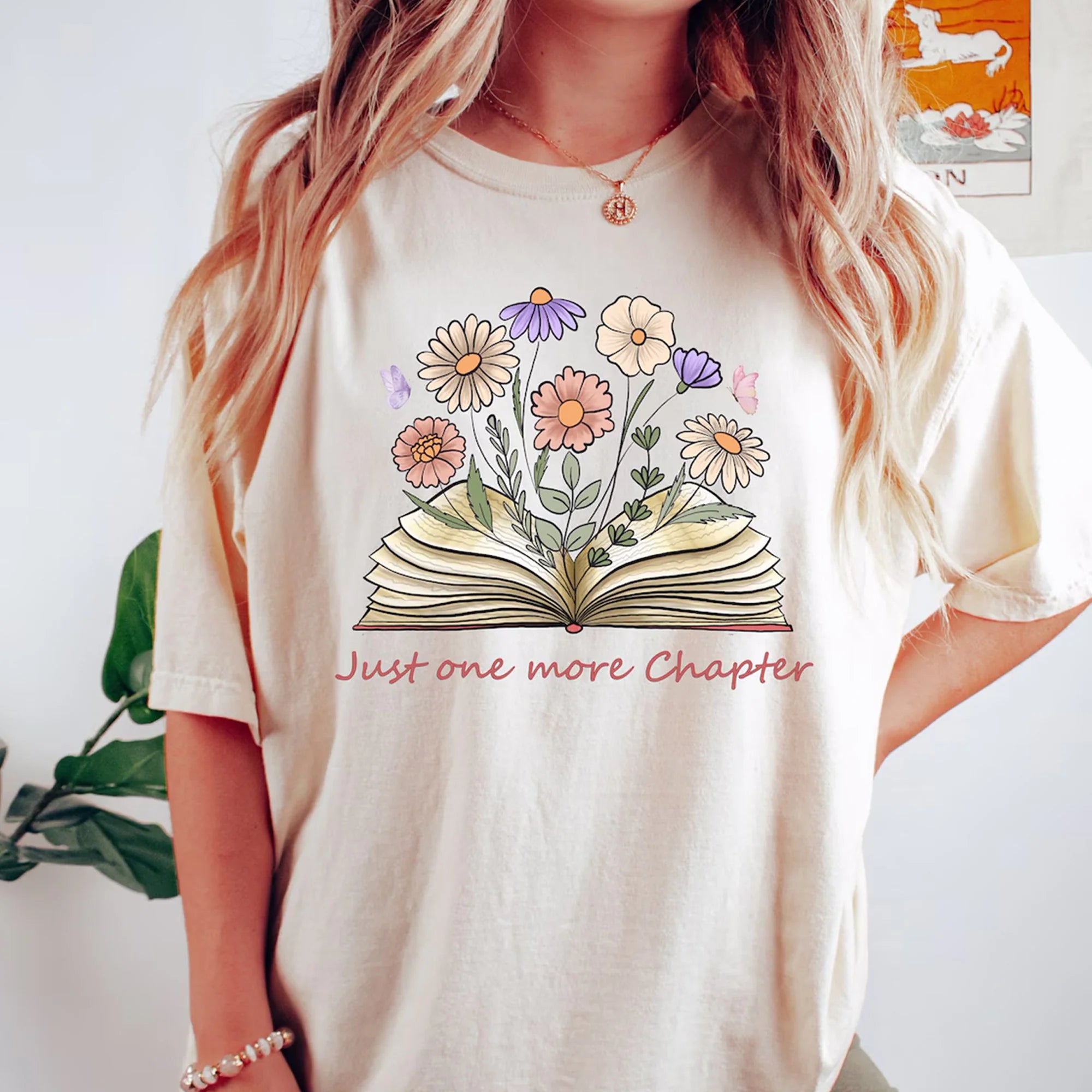 Comfort Colors® Just One More Chapter T-Shirt, Librarian Shirt, Funny Reading Shirt, Bookish Shirt, Bookworm Shirt, Gift for Book Lovers
