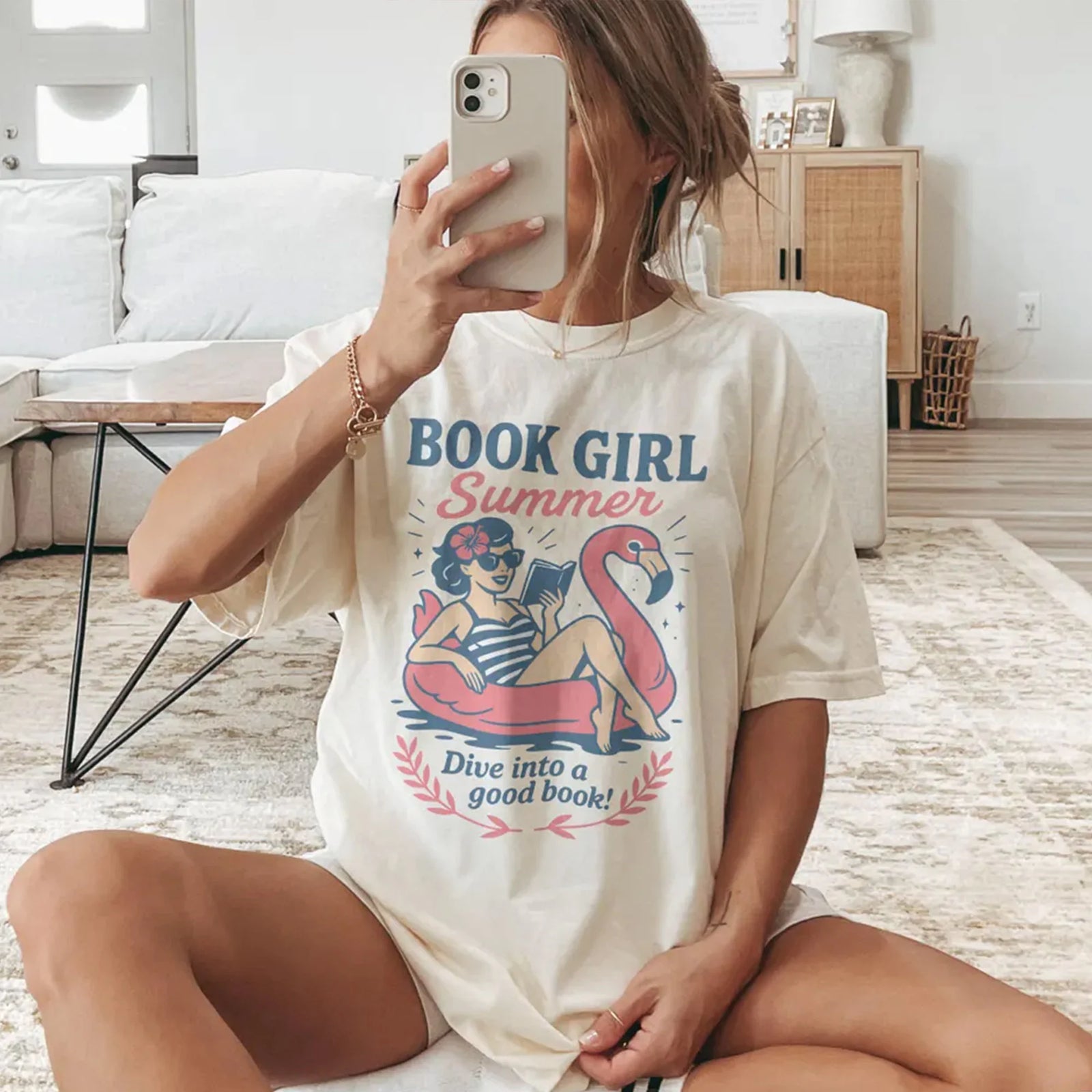 Book Girl Summer Gift, Book Lover Comfort Colors® Shirt, Funny Literary Reader Top, Trendy Beach Tee, Bookworm T-Shirt