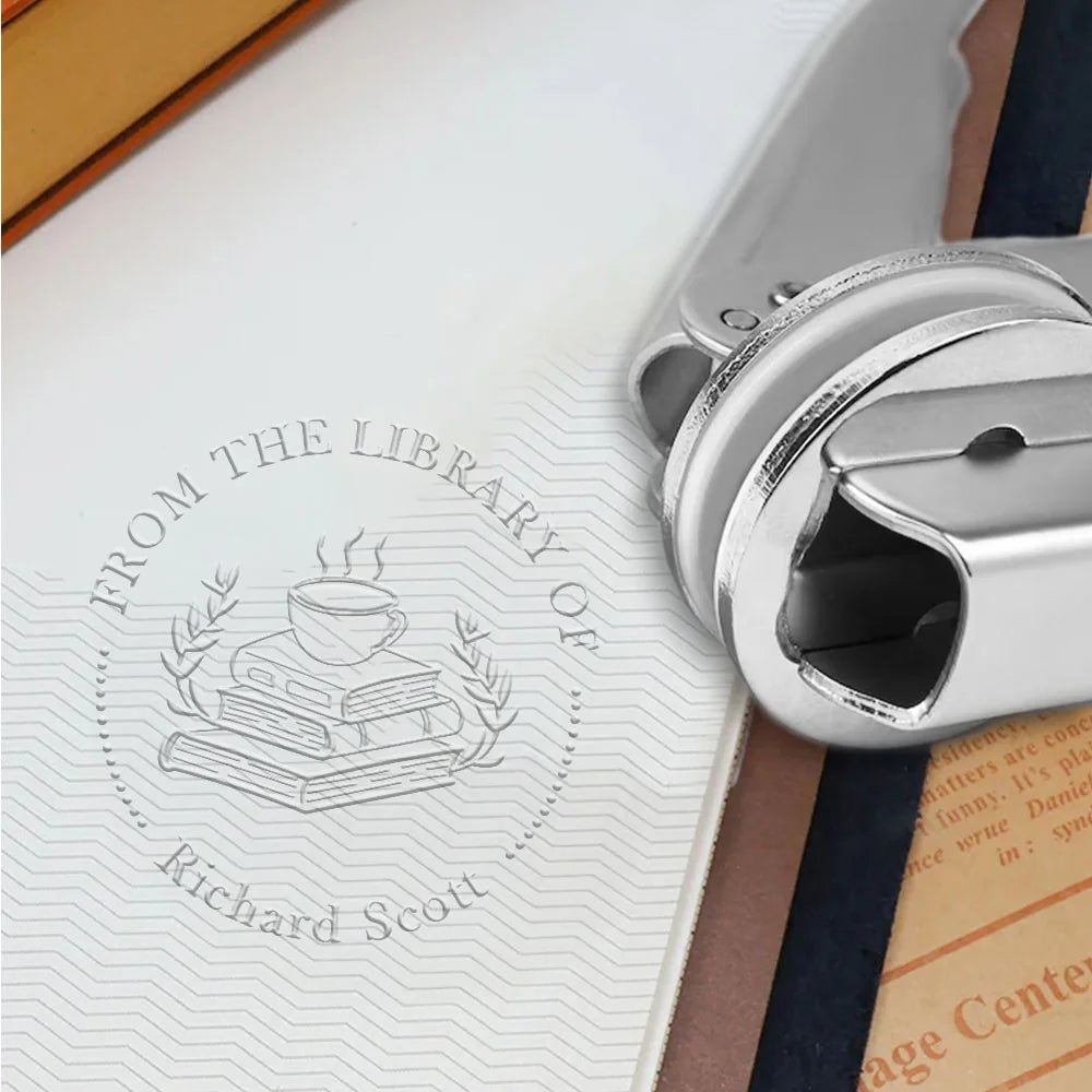 Custom Book embossing stamp /From the Library of Book Stamp/Library Embosser/ Embosser Stamp/Ex Libris/Christmas Gifts for Book Lovers