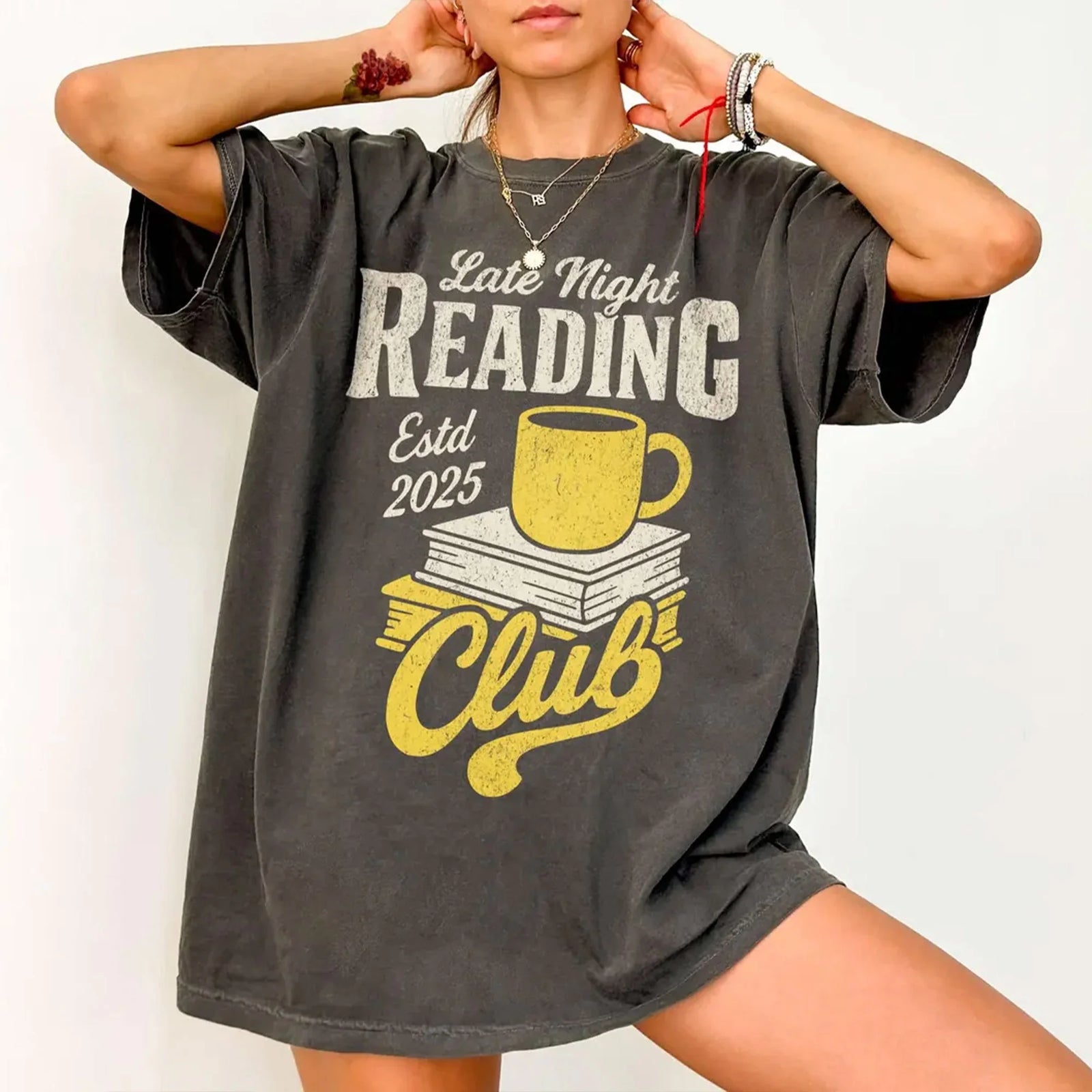 Late night reading club comfort colors shirt, Bookish Gift, Book Club shirt, Book Lover Gift, Bookworm Tee, Reading T-shirt, Librarian Gift