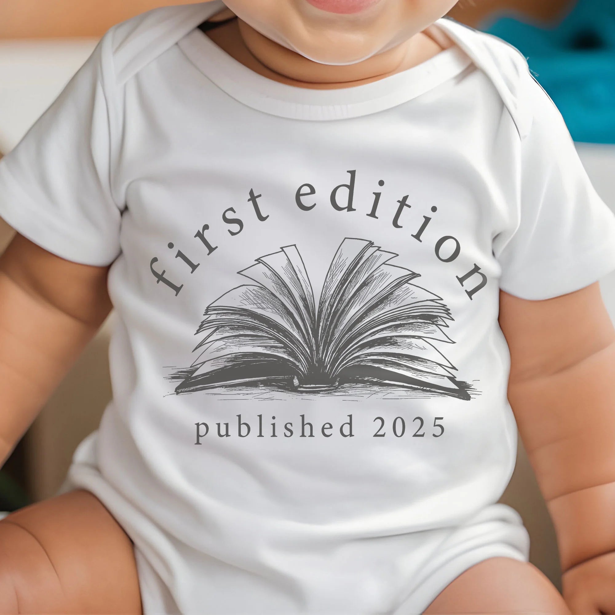First Edition Baby Onesie – Custom Book Baby Bodysuit, Library Baby Gift, Baby Shower Outfit, Littlest Book Club Member