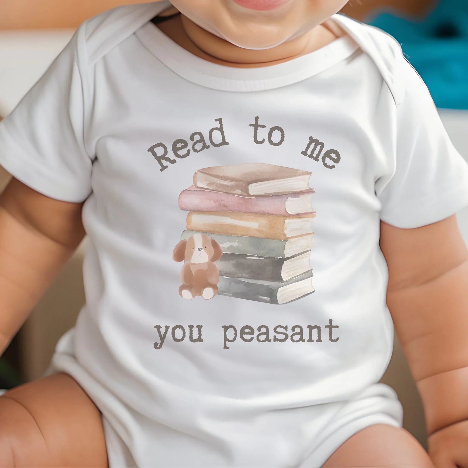 Read to Me You Peasant Baby Onesie® – Funny Book Lover Bodysuit, Baby Reader Gift, Newborn Bookish Outfit