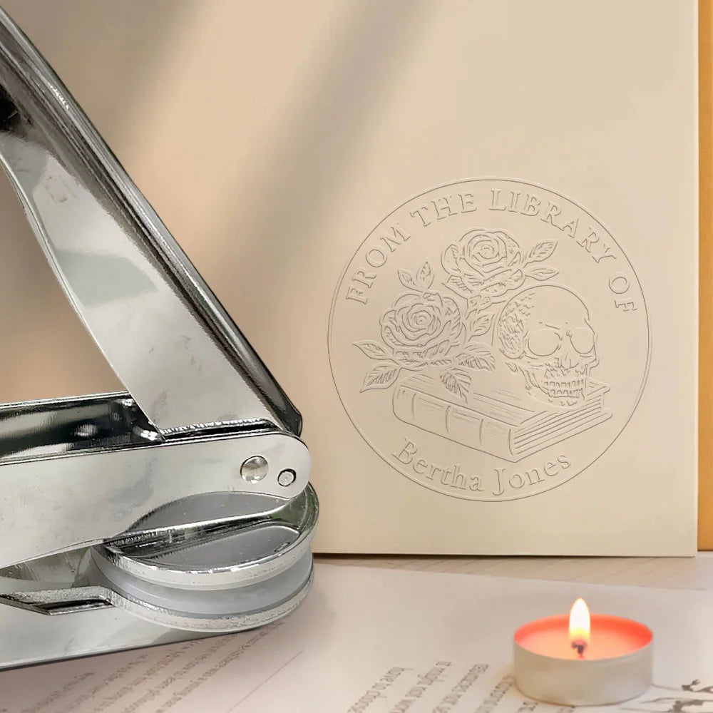 Book embossing stamp Custom Library Stamp, Ex Libris 'From the Library Of', Book Lover Gift, Christmas Gift for Readers