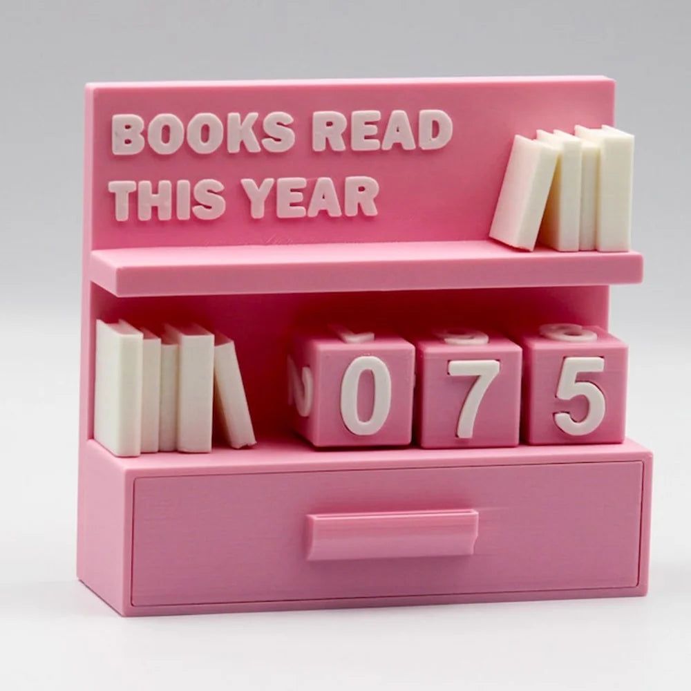 Personalized Books Read This Year Tracker | 3D Printed Book Counter | Reading Challenge Gift | Bookworm Decor | Gift For Readers