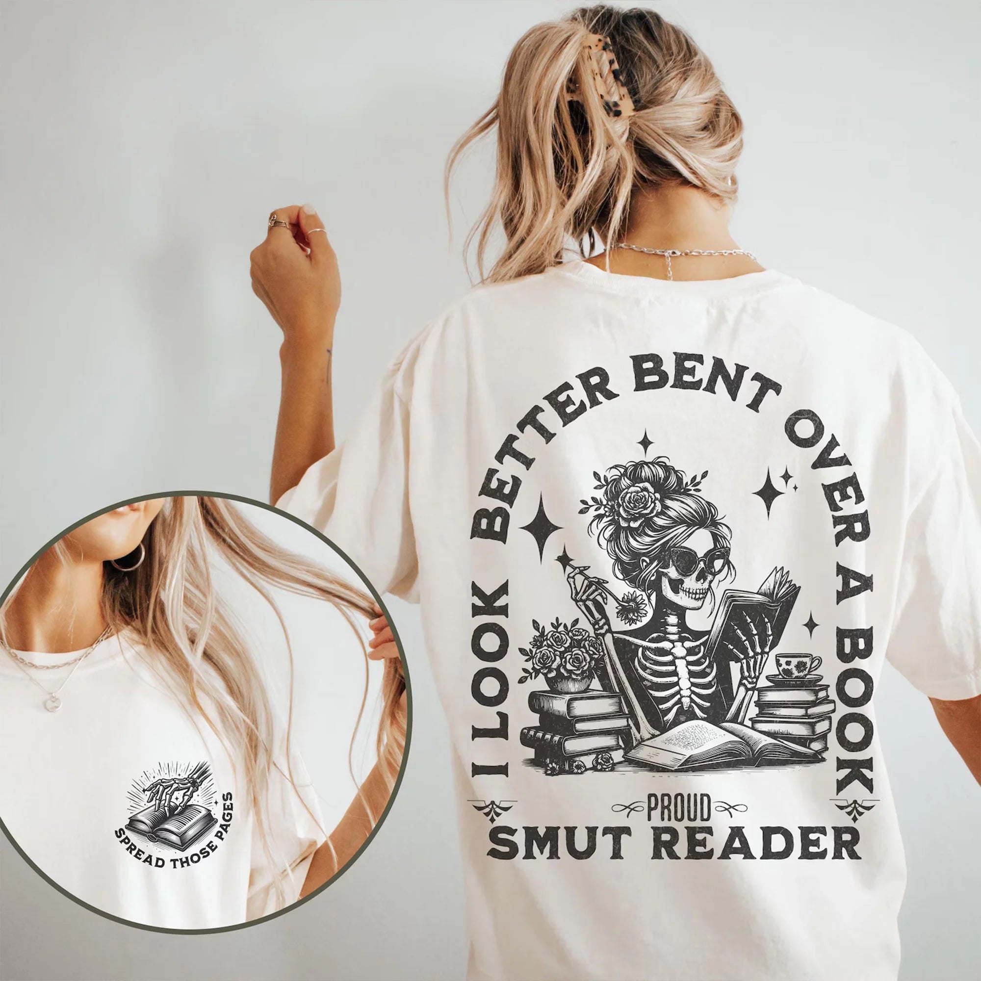 Smut Bookish T-Shirt, I Look Better Bent Over A Book Shirt, Spicy Book Gift, Gift for Book Lover, Funny Smut Book Lover Shirt, Comfort Colors