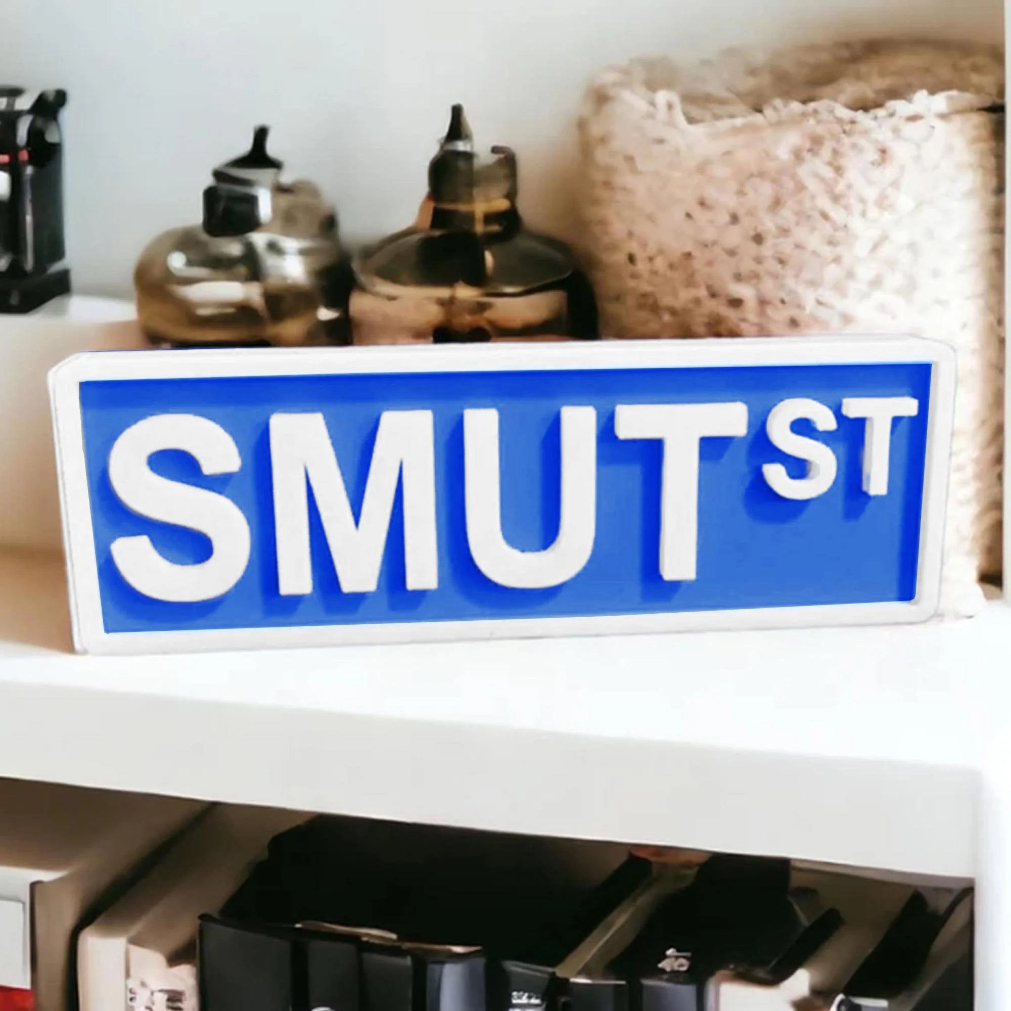 Personalized Library Street Sign Self Standing Bookshelf Sign Personalized Color Printed Bookish Decor for Book Nook, Book Lover Gift, and Reader Gift