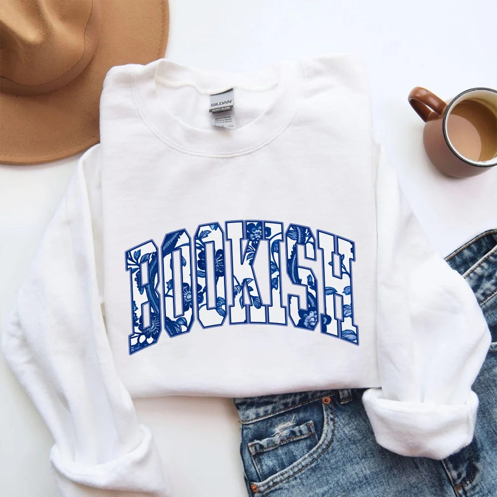 Bookish Lover Sweatshirt, Cozy Reading Crewneck, Librarian Gift, Cute Bookish Merch, Teacher Outfit, Reader Girl Top, Book Club Sweater