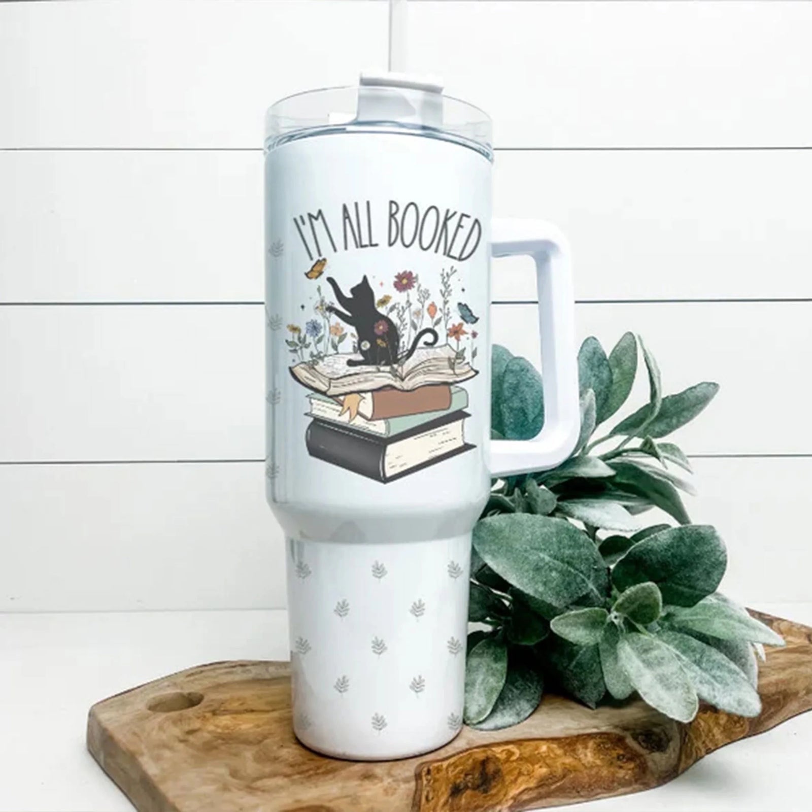 Bookish Tumbler – Booktok Coffee Mug for Readers, Literary Travel Cup with Lid and Straw, Cute Gift for Bookworms and Avid Readers
