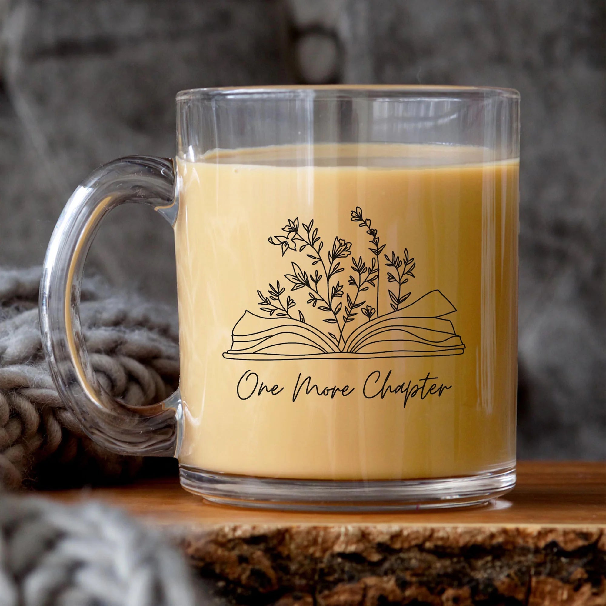 Just One More Chapter Mug, Gift for Book Lover, Floral Book Mug, Reading Mug, Flower Book Mug, Book Lover Mug, Librarian Mug,Teacher Gift
