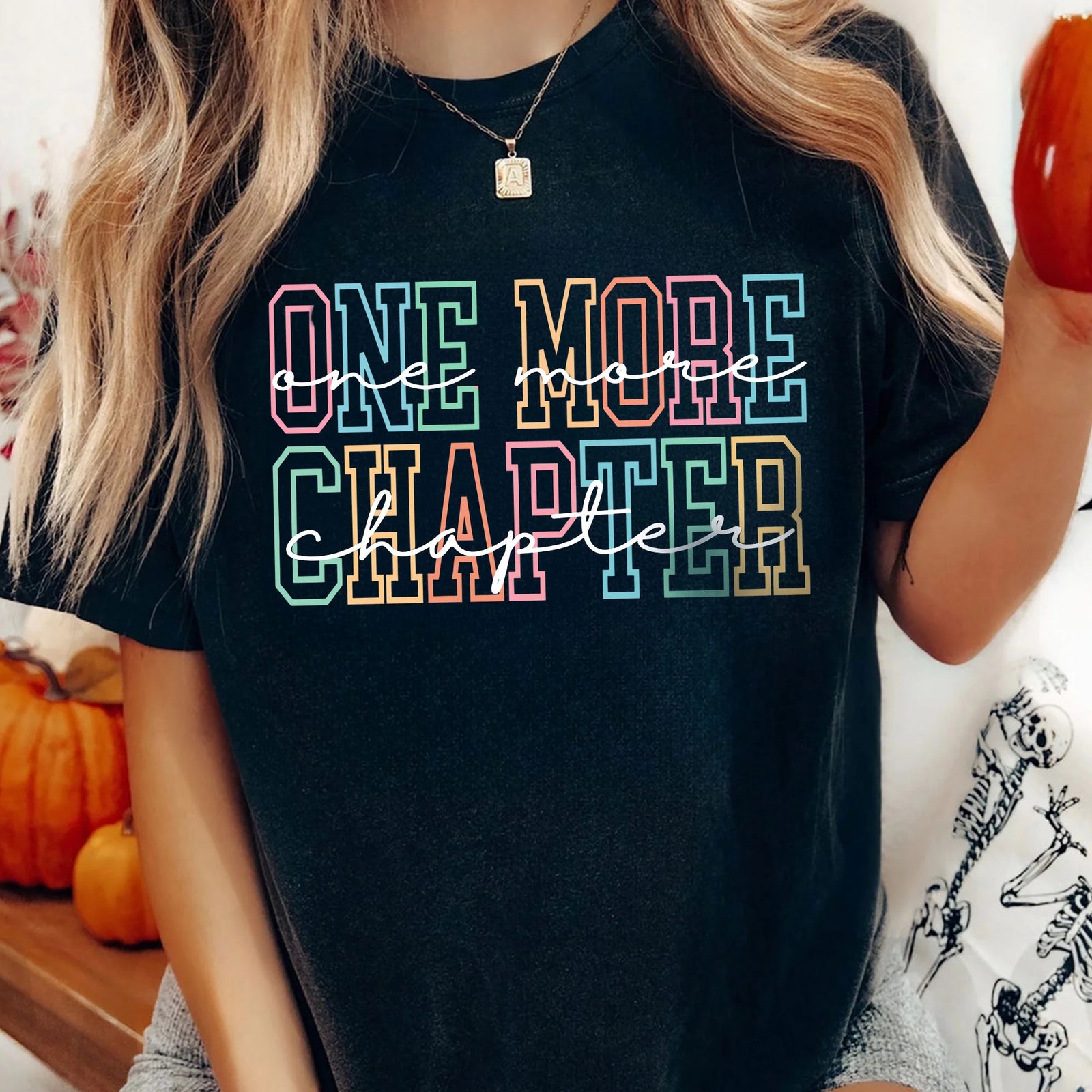 Comfort Colors Book Lover T-Shirt, One More Chapter Shirts