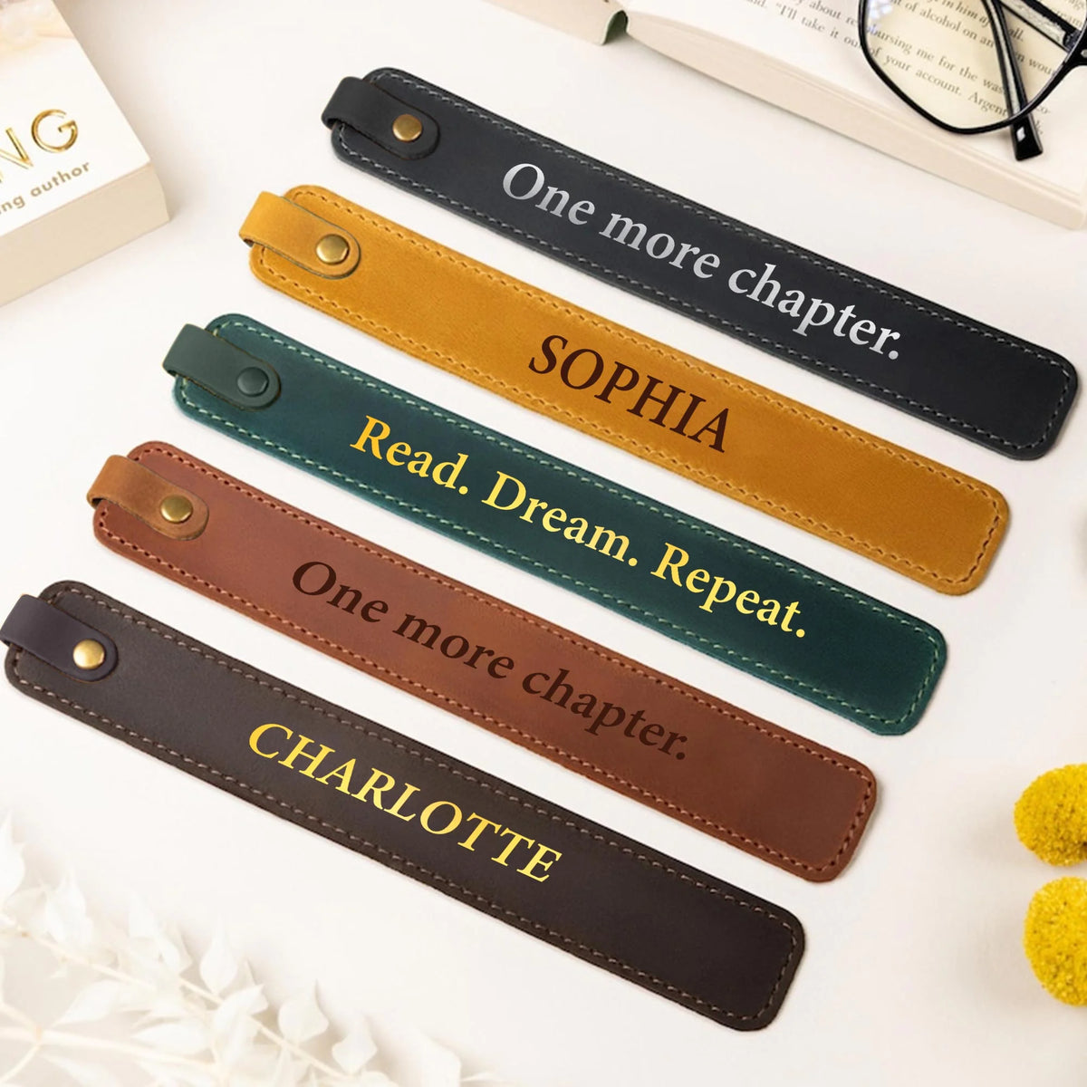 Personalized Leather Bookmark, Leather Bookmark, Gifts for readers