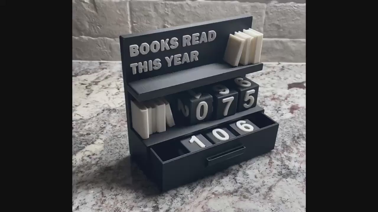 Personalized Books Read This Year Tracker | 3D Printed Book Counter | Reading Challenge Gift | Bookworm Decor | Gift For Readers